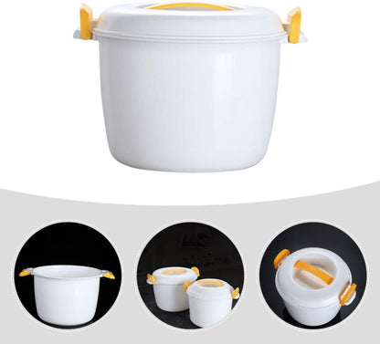 CALLARON Microwave Rice Cooker Steamer Bowl: Portable Food Steamer Pot for Pasta, Fish, Vegetables, Ramen Cookware