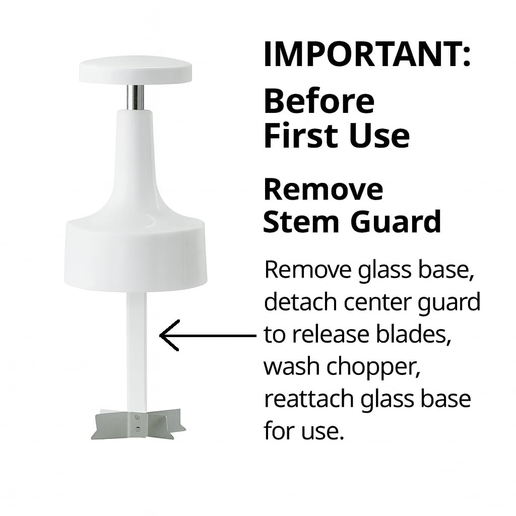HIC Kitchen Old Fashioned Onion Chopper, Glass, 18/8 Stainless Steel Plane-Edge Blades For Onions, Eggs, Product, Nuts