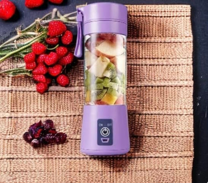 Portable Blender for Shakes and Smoothies, 380Ml 25 Watts with 6 Blades, USB Rechargeable Handheld Blender Purple