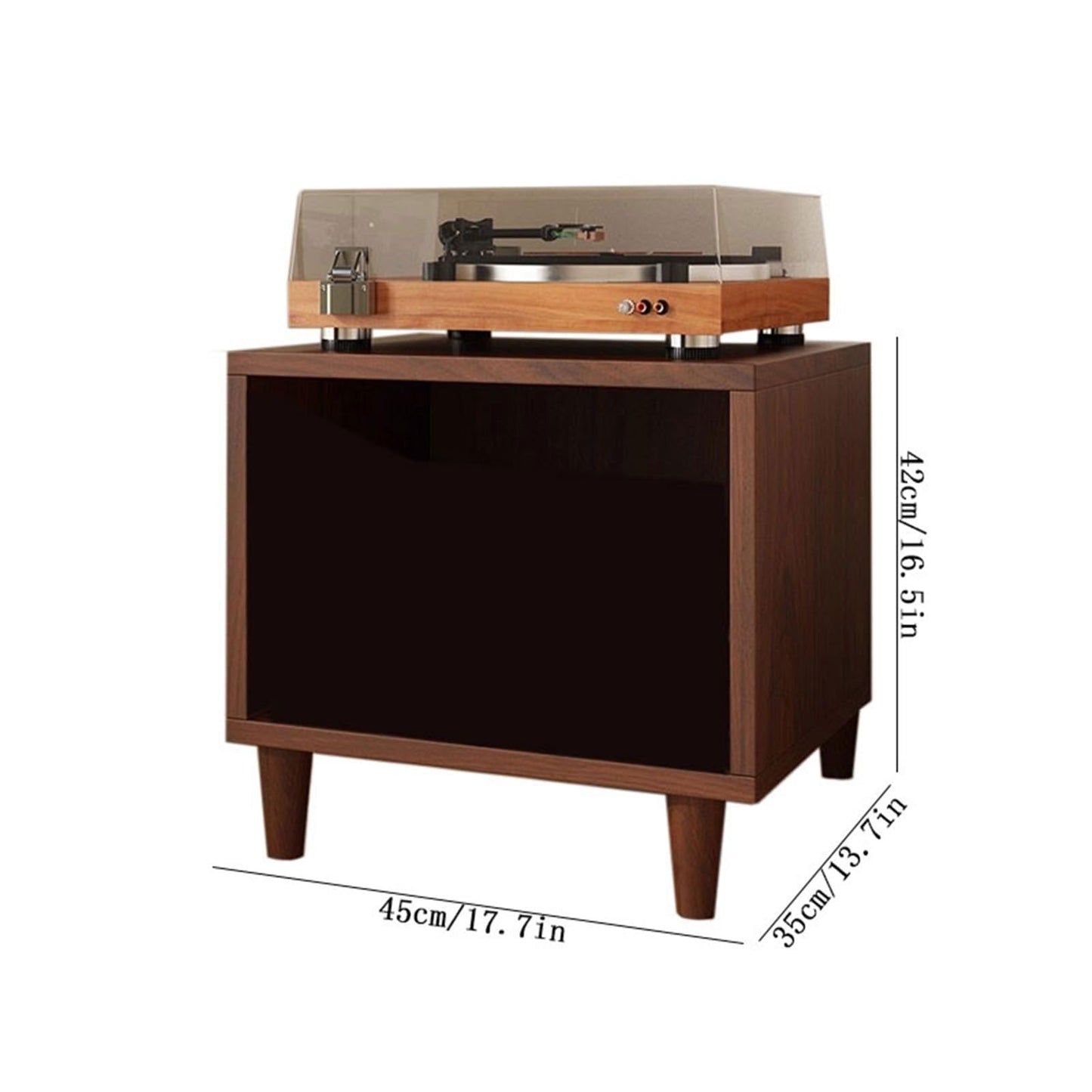 uP9sF2mD DVD Shelf Organizer Vinyl Record Display Cabinet Wooden Storage Shelf for Home Office CD Storage Rack