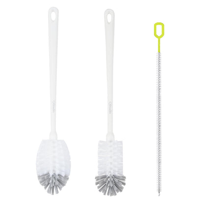 QLTUDN 2 Pack 14 Inch Bottle Brush & 12 Inch Straw Brush Cleaner Set - Heavy Duty Kitchen Bottle Brushes for Cleaning Water Bottles, Mugs, Sippy Cups & Tumblers, Lab Use (Large)