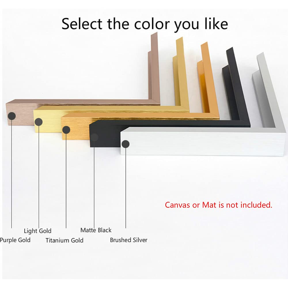 GVS-ART DIY Metal Floating Frame for 48X60“ Canvas Painting Art,1 1/2"(3.8cm) Depth, Floater Frame,Mental Frame Kit, Cut to Pieces,Not Include Canvas or Mat Matte Black Frame