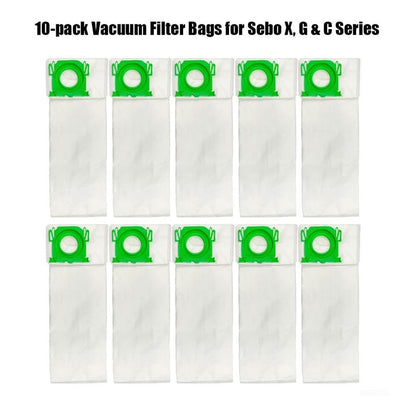 8-PACK 6695AM Vacuum Cleaner Bags for Sebo K X/C/370 Sebo X Series Extra Pet XP2 XP3 AIRBELT K Series Replacement Vacuum Filter Bags