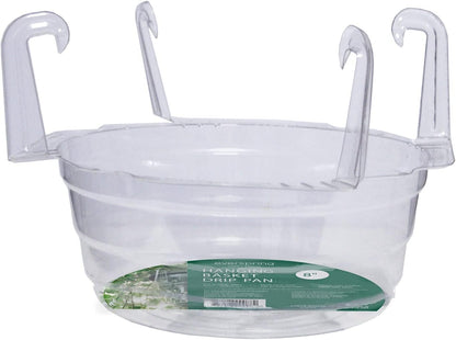 Curtis Wagner Plastics Hanging Basket Drip Pan, Clear, 12 Inch
