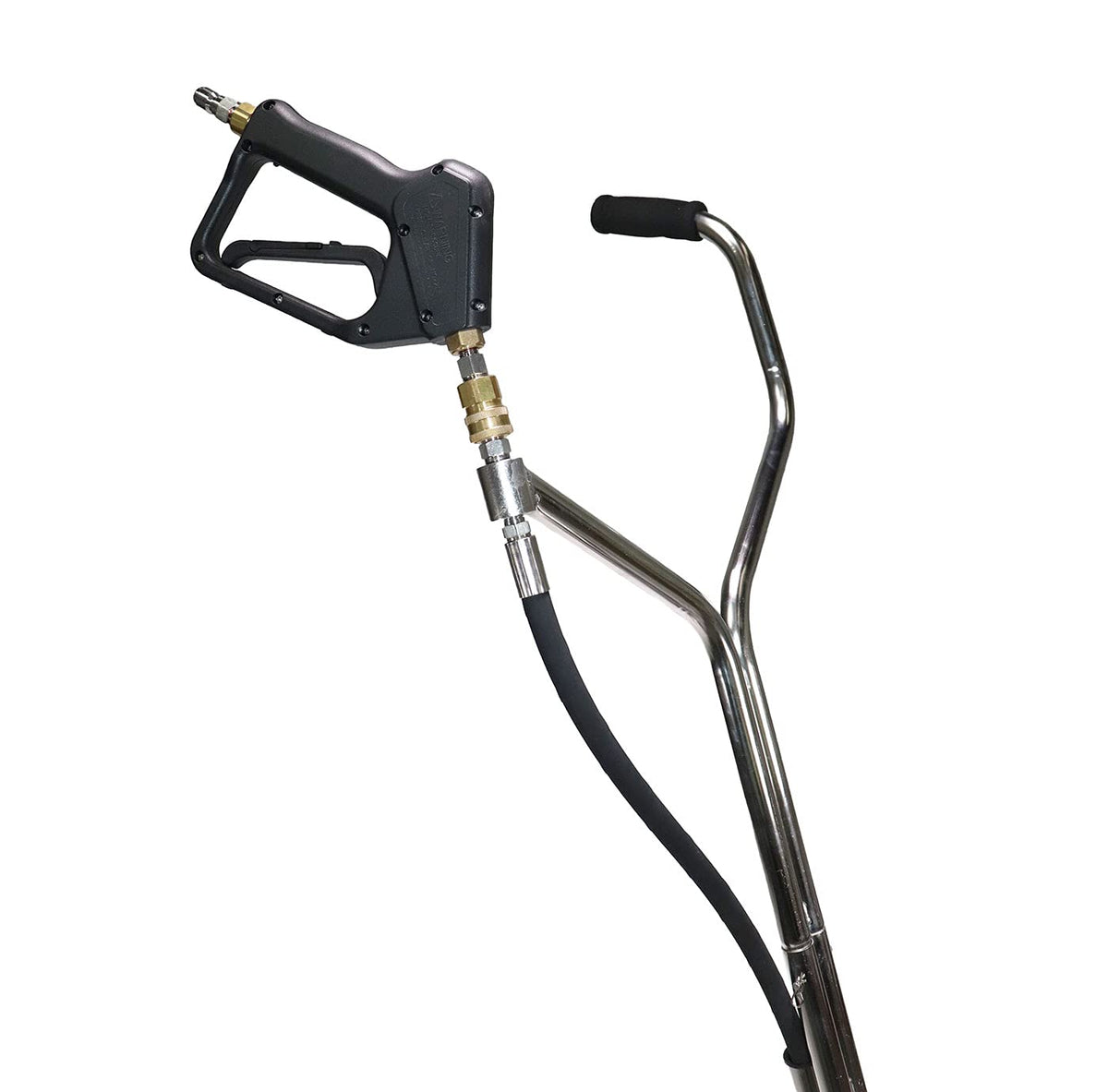 Erie Tools 21" Stainless Steel Surface Cleaner with Vacuum Port, Wheels, and Wand Pressure Washer Attachment 4000 PSI, 12 GPM