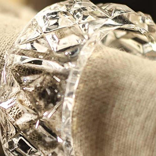 Factory Direct Craft Set of 12 Crystal Look Acrylic Napkin Rings for Table Decor