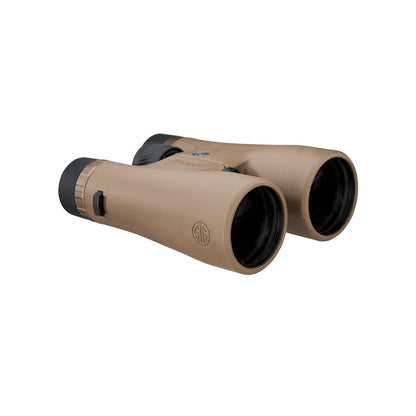 SIG SAUER Canyon HD Durable Fogproof Waterproof IPX-7 Rated Tripod-Adaptable Hunting Binoculars with Multicoated Lenses, Harness Strap, Covers & Case Included, Flat Dark Earth - 12x50mm