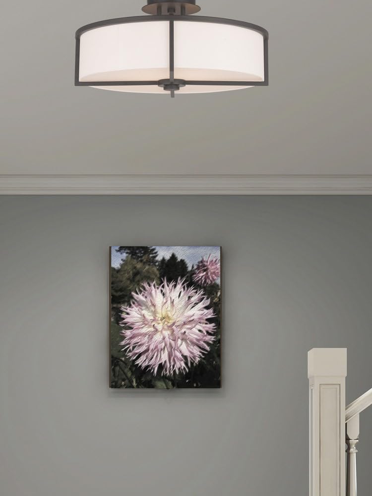 Livex Lighting 51075-91 Transitional Four Light Ceiling Mount from Wesley Collection in Pwt, Nckl, B/S, Slvr. Finish, Brushed Nickel