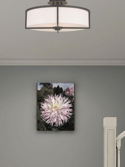 Livex Lighting 51075-91 Transitional Four Light Ceiling Mount from Wesley Collection in Pwt, Nckl, B/S, Slvr. Finish, Brushed Nickel