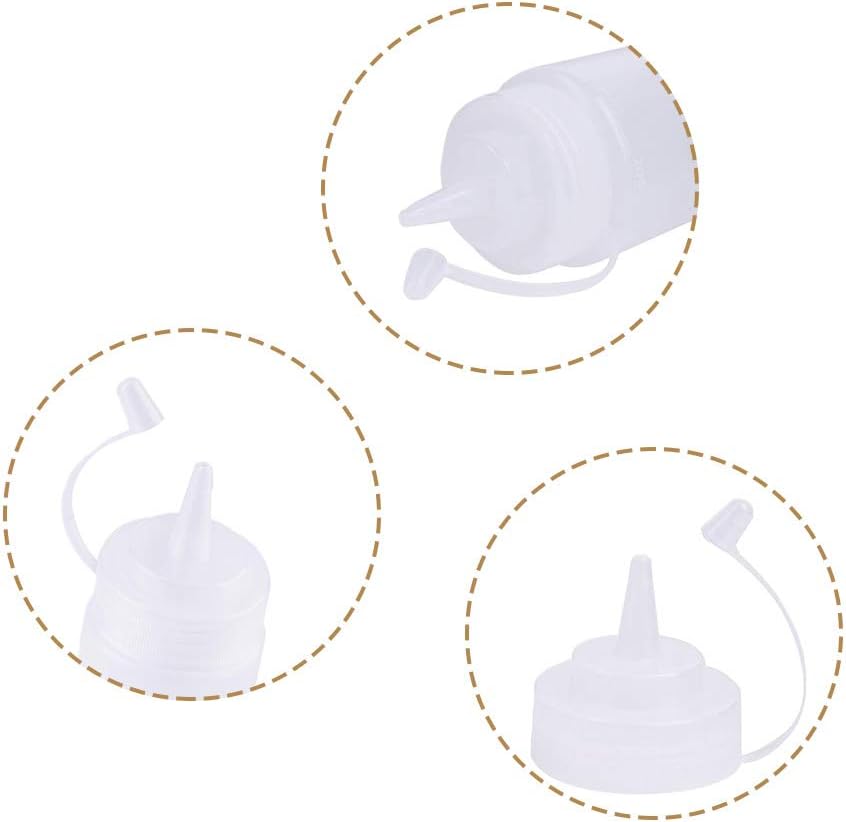 15 PCS 8oz Squeeze Bottles, Plastic Condiment Bottles with Twist On Cap for Sauces and Paint