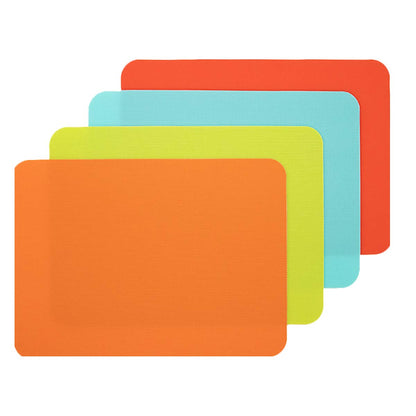 Simply Genius Flexible Cutting Board Set - Color-Coded Plastic Cutting Board Mats - Dishwasher-Safe Chopping Surfaces - Space-Saving Kitchen Mat Storage - 4-Pack Multicolor 11.5 x 15 in