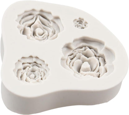 Rose Mold, Rose Flower Silicone Fondant Cake Molds for Cupcake Topper, Cake Decoration, Chocolate Candy