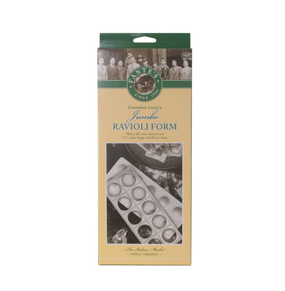 Fante’s Jumbo Ravioli Maker, Fluted 2.5-Inch Square Shape, For Homemade Pasta, Everyday Meals, Entertaining, And Holidays