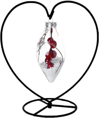 WAJJ Big Heart-shaped Ornament Display Stand Iron Pothook for Hanging Glass Terrarium - Creative Home Garden Wedding
