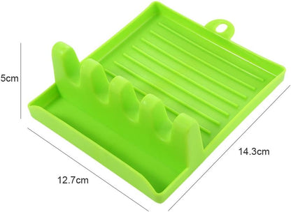 Pot Lids Holder Organizer and Plastic Spoon Rest, Hangable Kitchen Utensils Holder