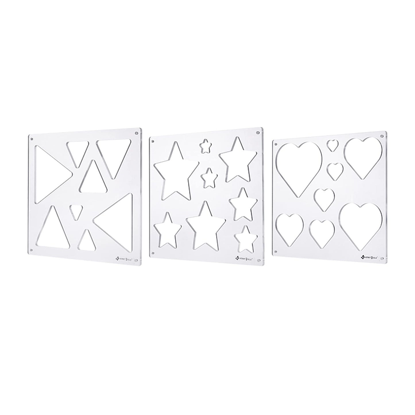 HERMIT TOOLS 12"*10" inches 8-in-1 Heart Inlay Template | Router and Decorative Templates for Woodworking