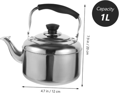 Cabilock Whistling Stainless Steel Kettle, Handheld Hot Water Teapot, Kitchen Water Boiler, Japan Anti-scald Tea Maker