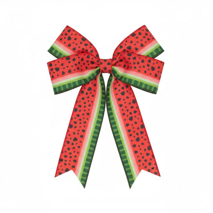 NUVCELKA 4 Rolls Watermelon Ribbon 20 Yards 2.5 Inch Summer Wired Edge Burlap Craft Ribbons for Wreath DIY Gift Wrapping Party Baby Shower Bow Decoration
