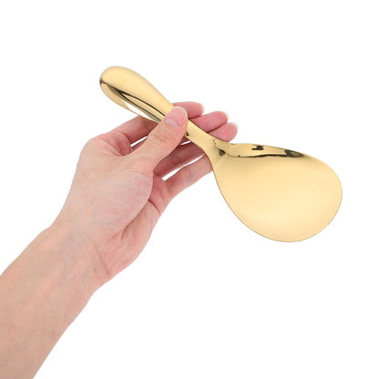 DOITOOL Golden Rice Spoon Stainless Steel Rice Paddle Non- stick Rice Serving Spoon Mashed Potato Scoop Rice Spatula Gold Rice Scooper Japanese Rice Cooker