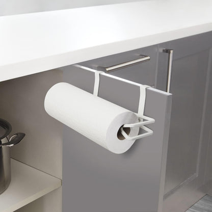 Umbra Squire Paper Towel Holder Stand, Metal Dispenser for Kitchen or Bathroom Countertop, White