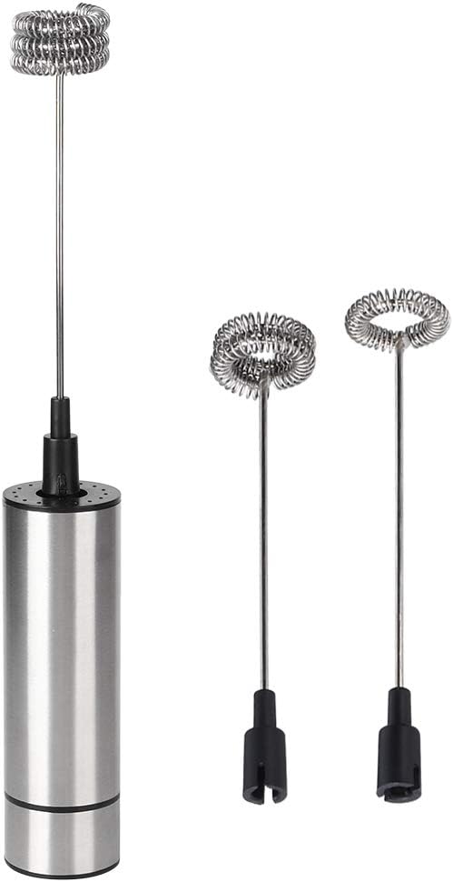 Electric Stirrer, Frother, Stainless Steel Coffee Mixer Blender, Handheld Milk Frother for Coffee