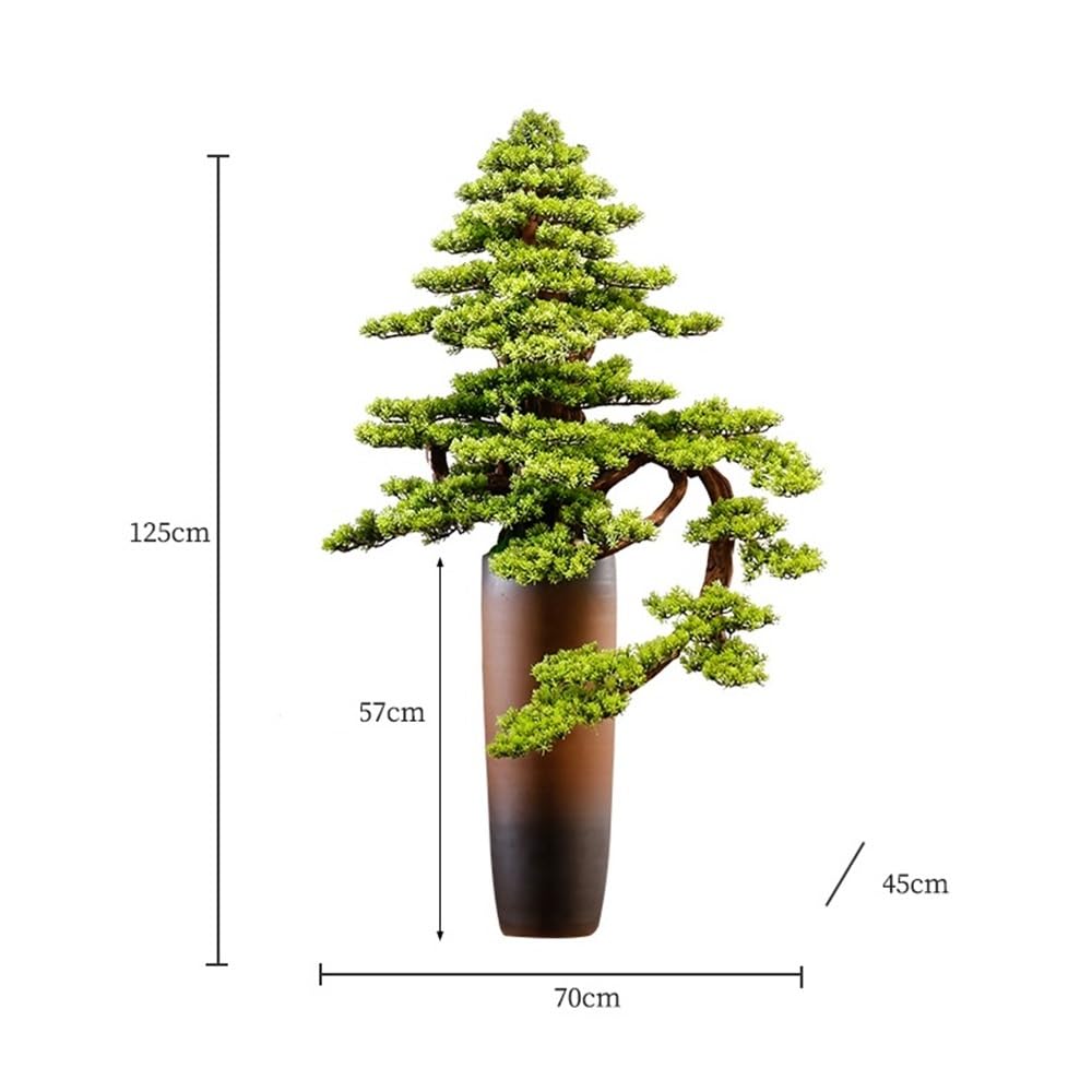 XJOYSL7921 Artificial Bonsai Artificial Bonsai Tree Light Luxury Floor Ornaments Living Room Entrance Decoration Fake Plants Potted Plants for Home Office