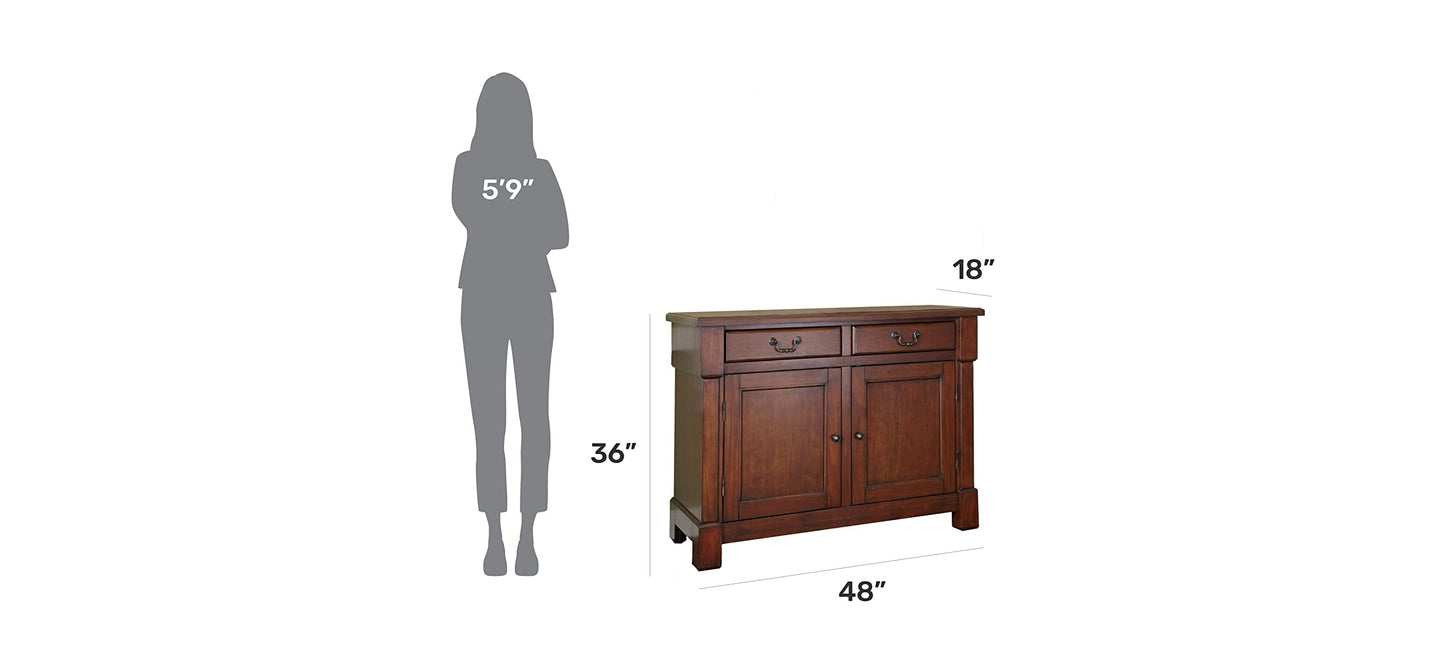 Homestyles Aspen Rustic Cherry Buffet, 48"W