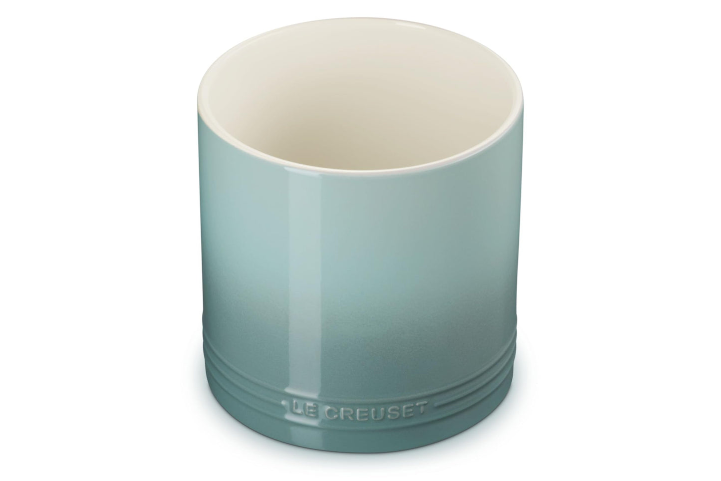 Le Creuset Stoneware Signature Utensil Crock, 2.7 qt., Sea Salt