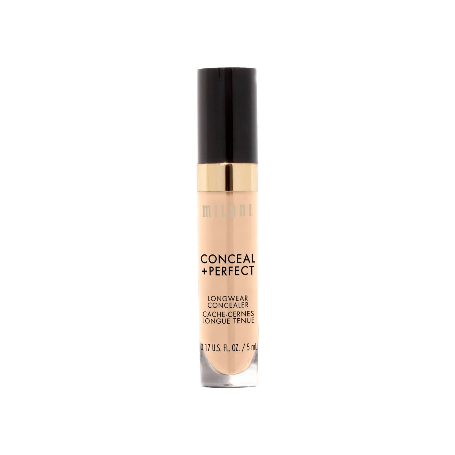 Milani Conceal + Perfect Longwear Concealer Full Coverage Infused with Hyaluronic Acid & Vitamin E, Cover Dark Circles, Blemishes & Skin Imperfections for Long-Lasting Wear - Light Nude