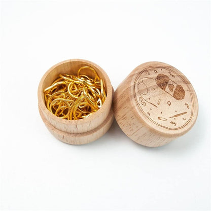 30 Pcs Stitch Markers with Wooden Storage Box, Cat Ears Metal Knitting Crochet Locking Markers Crochet Latching DIY Weaving Knitting Sewing Tools