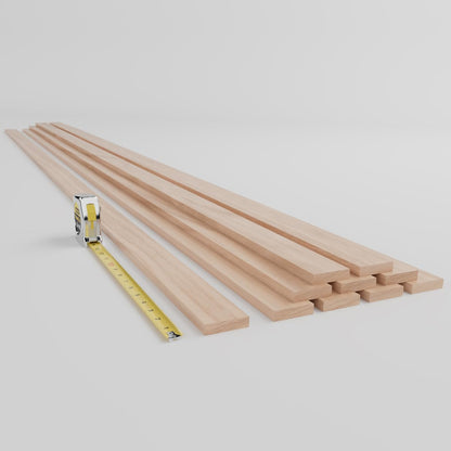 Ekena Millwork Heritage Premier Traditional Stain Grade Solid Hardwood Adjustable Slat Wall Kit w/ 2"W x 94 1/2"H Slats, Maple (Contains 10 Slats)
