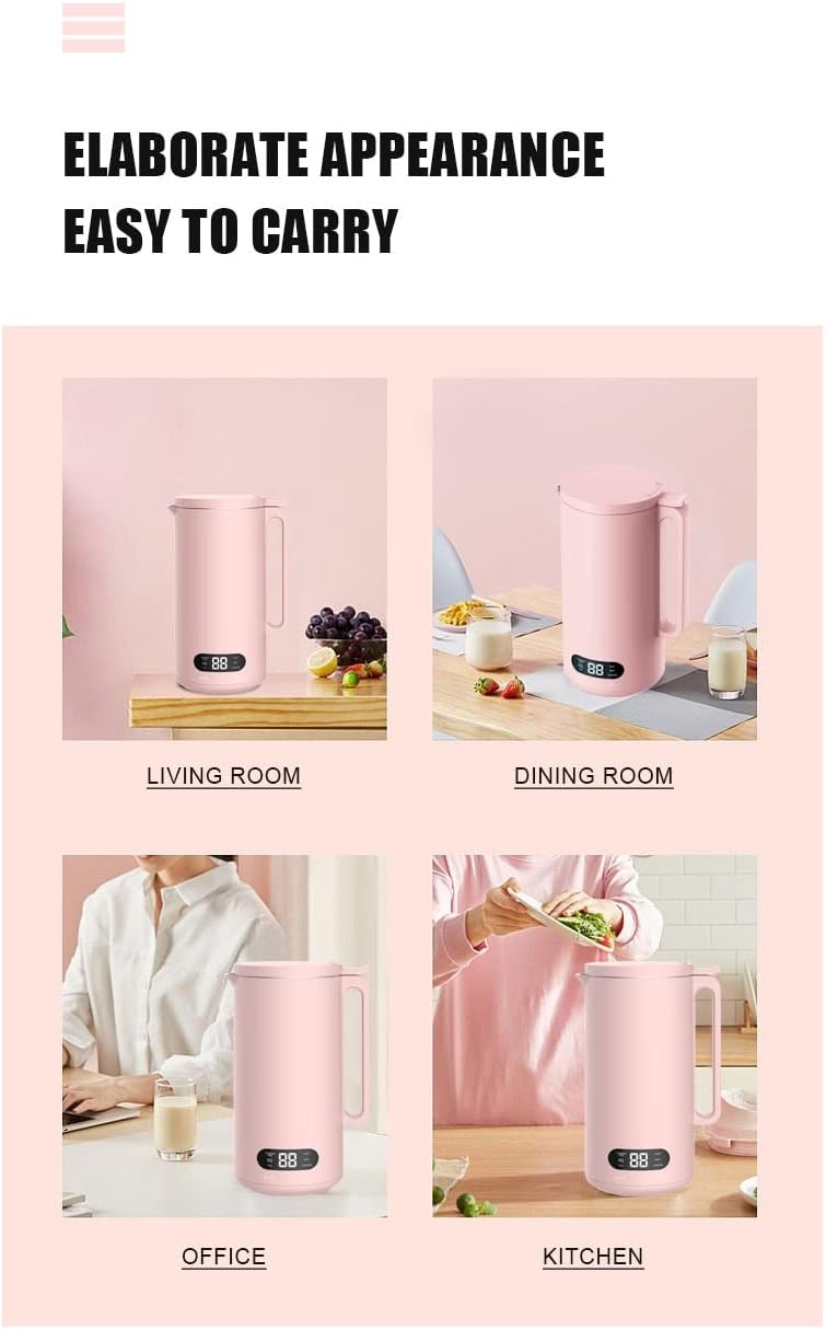Mini Electric Soybean Milk Maker, Automatic Soy Milk Machine, Fruit Juicer, Food Blender, 110V, 350ml