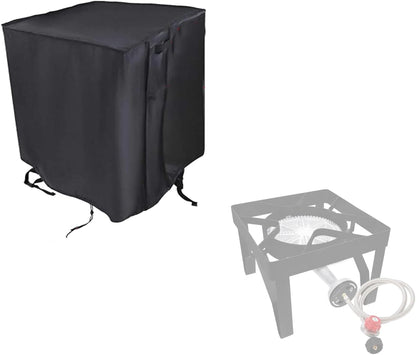Outdoor Single Burner Stove Cover for GasOne 200K BTU Propane Burner, Waterproof Cover for Home Brewing, Turkey Fry