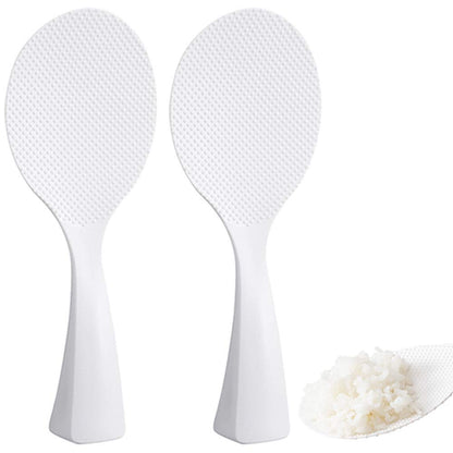 Rice Spoon Paddle Standing, 2 Pack Non Stick Rice Scooper Professional Rice Spatula Potato Cooker Server