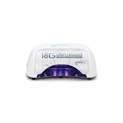 Gelish 18G Unplugged LED Light - Portable, Rechargeable, 36W, White & Silver, Intelligent Power Assist, Motion Sensors, Timer, Magnetic Tray, Ergonomic Design Gel Lamp, Nail Lamp, Gel Nail Light