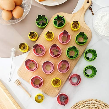Stainless Steel Cookie Cutters Set for Fun Food, 23 Pcs Big and Small Animal Shapes for Boys and Girls