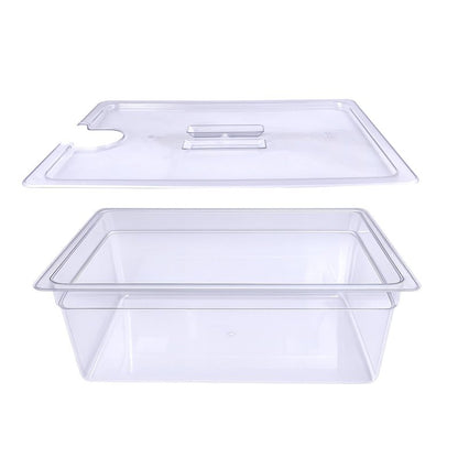 WELKOR 26 QT Large Sous Vide Container With Lid, Sous Vide Tub Kit Compatible with Wancle Anova, Joule, Instant Pot Sous Vide Cookers for Home Chefs Professional Use (26 qt no rack)