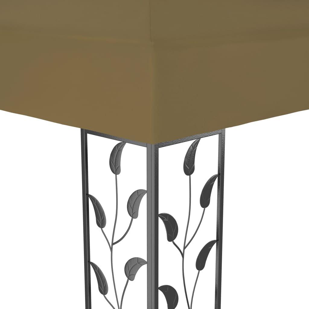 Taupe Outdoor Gazebo 100% Polyester with PA Coating, Powder-Coated Steel Frame, 9.8 x 13.1 ft Rectangular Canopy Tent for Patio, Garden, Backyard Events Outdoor Structures