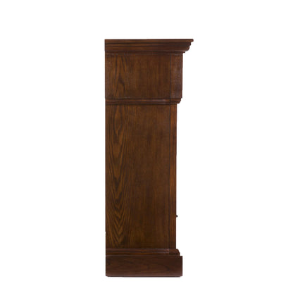 SEI Furniture Calvert Electric Carved Floral Trim 44" Fireplace, Espresso (AMZ8729EF)