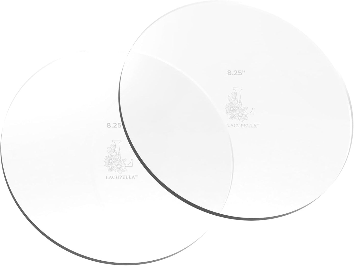 Cake Decorating Acrylic Disk for Buttercream Icing, Set of 2-3/16" Thickness (8.25" Set of 2)