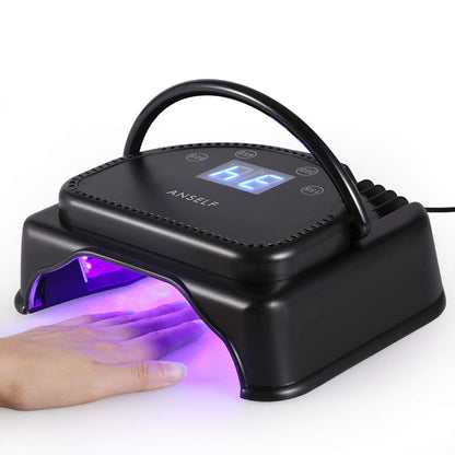 Anself 64W Pro LED Gel Nail Dryer Curing Lamp Nail Polish Machine 110-240V With Lifting Handle Touch Sensor LCD Screen