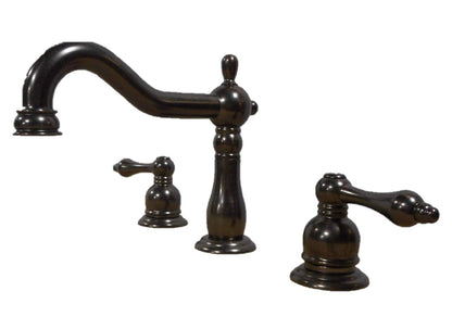 SimplyCopper 19" Oval Rustic COMBO Copper Bath Sink with Daisy Drain & 2-Handled Faucet in ORB