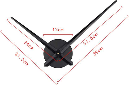Timelike 3D DIY Wall Clock, 1M Modern Frameless Large 3D DIY Wall Clock Kit Decoration for Home Living Room Bedroom
