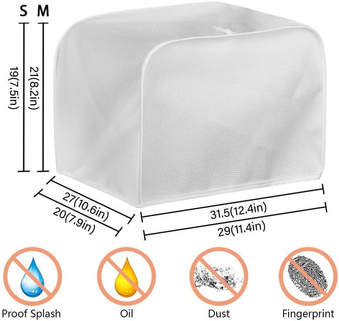 Golden Grey Marble Slice Toaster Cover, Washable Polyester Toaster Cover, Modern Arts Quilted Bread Maker Cover