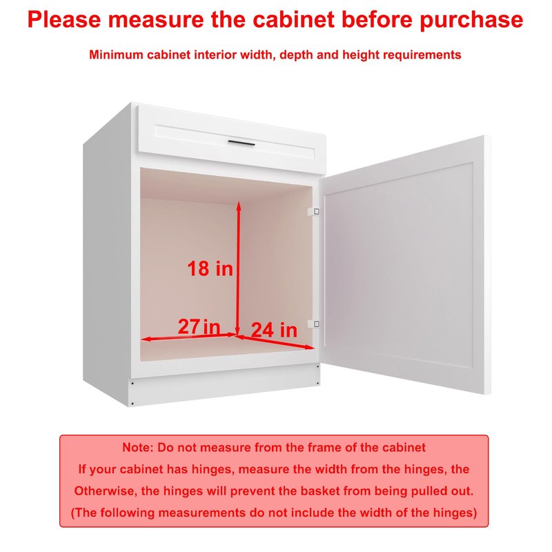 Sikarou Pull Out Cabinet Organizer 26" W x 21" D 2-Tier Individual Slide Out Drawer Pantry Shelf Storage for Kitchen Base Cabinet Organization for Kitchen, Bathroom, Pantry, Chrome