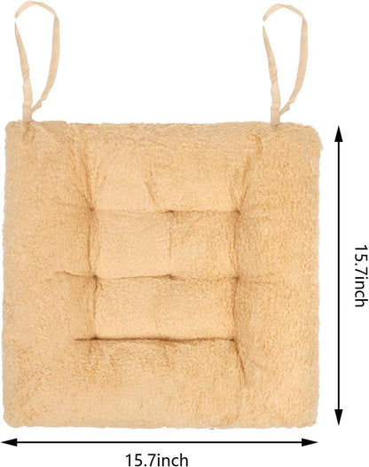 Cashmere Plush Chair Seat Cushion, Soft Plush Seat Pillow for Home Office, No Slip Sofa Chair Pads for Comfort