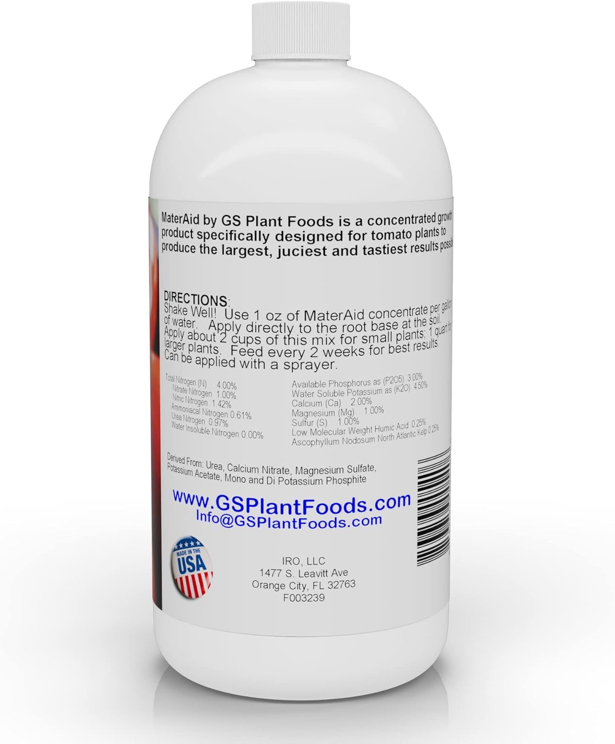 (1 MaterAid Tomato Fertilizer - Organic Plant Food for Feeding & Growing Tomatoes Quart)- Tomato Food Suitable for All