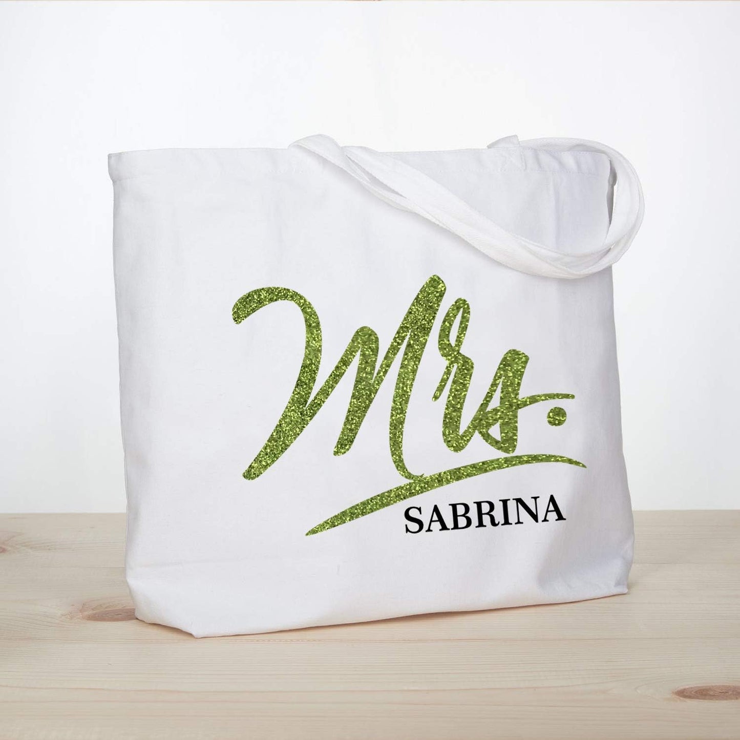 ELEGANTPARK Mrs Bag Personalized Gifts for Wedding Bachelorette Bridal Shower Engagement Party Monogrammed Tote Bags