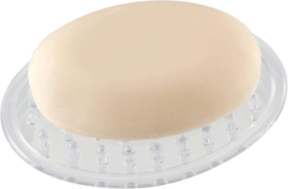 iDesign Clear Plastic Soap Saver Holder Tray for Bathroom, Shower, Kitchen, Set of 2
