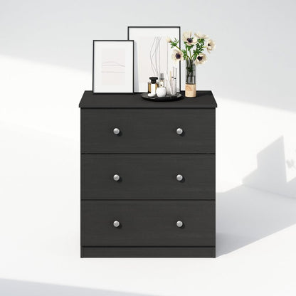 Furinno Frans Simple Design Console Table with 3 Drawers for Entryway, Living Room, Americano